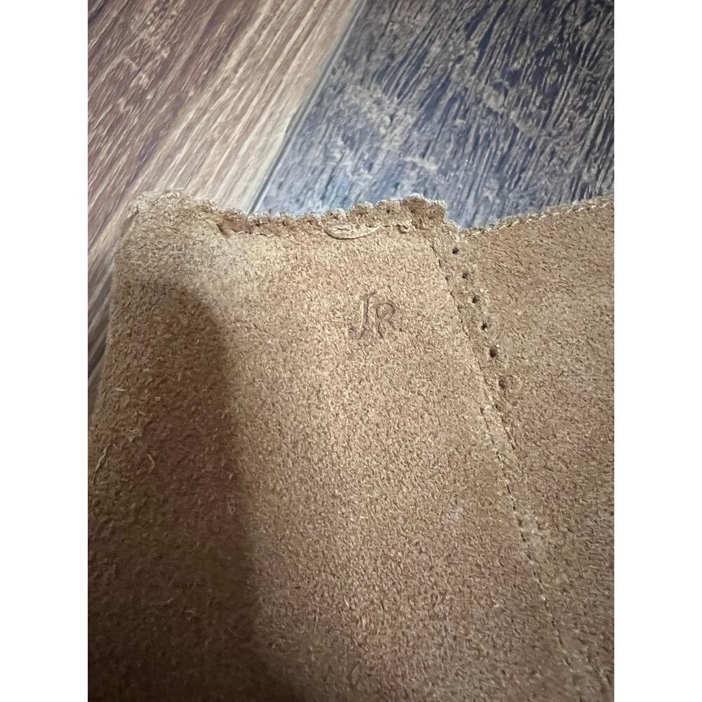 Jack Rogers Tan Beige Brown Suede Ankle Booties Sz 7 - Picture 9 of 11